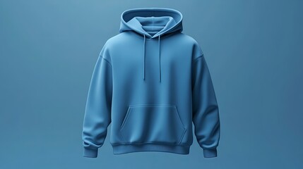Fototapete - 3D rendering and illustration of a blank hooded sweatshirt mockup designed for print