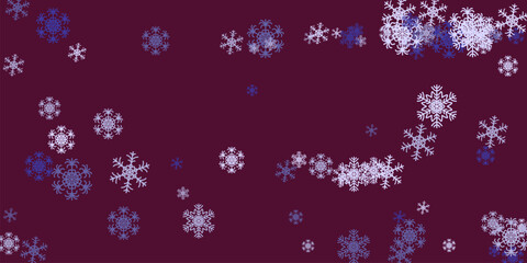 Wall Mural - Falling and flowing Snowflake decoration isolated on white background Snowfall vector illustration.