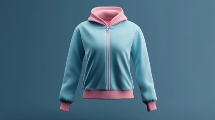 Fototapete - Womens tracksuit jacket mockup rendered in 3D for illustration purposes