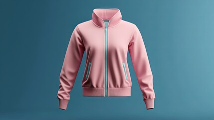 Fototapete - Womens tracksuit jacket mockup rendered in 3D for illustration purposes