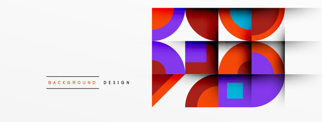 Aufkleber - Modern geometrical abstract background - circles. Business or technology presentation design
