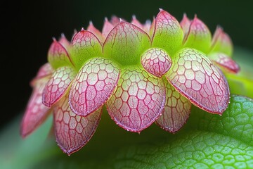 Close-up of a Carnivorous Sundew Plant's Trap Leaves