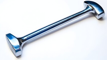 Poster - Minimalist and Isolated Photograph of a Medical Reflex Hammer on a Clean White Background Ideal for Use in Neurology Related Medical Healthcare or Scientific Contexts