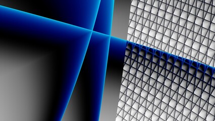 Poster - beautiful abstract wave technology black background with blue light digital effect corporate concept