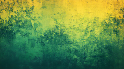 Wall Mural - Rough and old green and yellow background in grunge style.