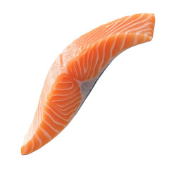 Wall Mural - raw salmon slice steak isolated on transparent background cutout