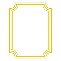 vintage gold luxury border frame with royalty ornaments vector illustrations on white background generated Ai