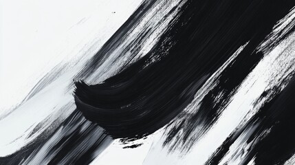 Minimalist abstract background with monochrome brush strokes, modern and clean design