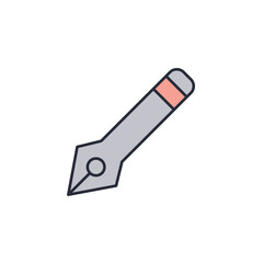 Leinwandbilder - pen icon vector illustration. pen symbol isolated on white background