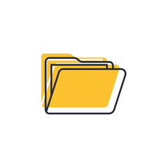 Leinwandbilder - folder icon vector illustration. folder symbol isolated on white background