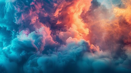 Poster - This image features mesmerizing cloud formations with a blend of pink and blue hues, creating a surreal and dreamy sky, evoking tranquility and wonder.