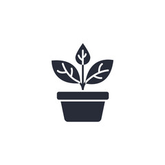 Poster - plant icon vector illustration. plant symbol isolated on white background