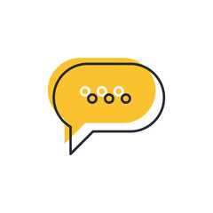 Leinwandbilder - chat icon vector illustration. chat symbol isolated on white background