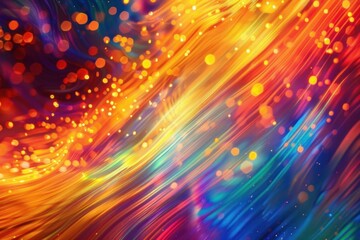 Poster - Abstract background forming wavy pattern with light particles