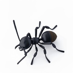 Wall Mural - ant in 3D style on a white background