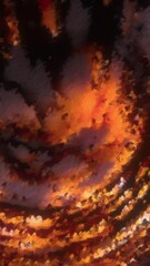 Fototapete - Colorful fog vortex with shiny particles. Motion. Cosmic swirling vortex of shimmering particles. Foggy 3d vortex twisting into spiral with particles