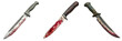 © OHMAl2T - set of a spooky Halloween knife prop with a blood-stained blade on a transparent background