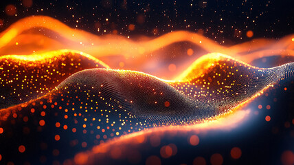 Fototapete - Abstract big data concept shapes background