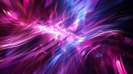 Wall Mural - A mesmerizing display of purple and blue abstract swirls, evoking a sense of futuristic digital speed and motion.