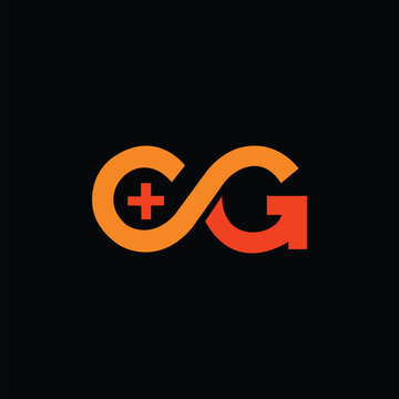 CG logo monogram emblem style with crown shape design template