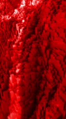 Poster - Red and purple background. Motion. A bright background with small-sized cutting sticks made in computer graphics.