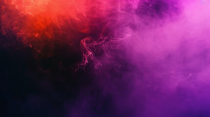 Canvas Print - This abstract image features vibrant red, orange, and purple smoke patterns blending beautifully together.