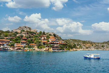 Wall Mural - Kalekoy view in Kekova Gulf. Kekova is populer tourist destination in Turkey.