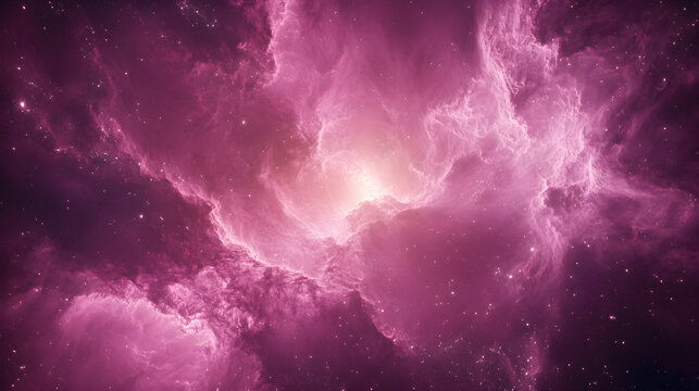 A cosmic nebula is a pink and luminous shade abstract photo