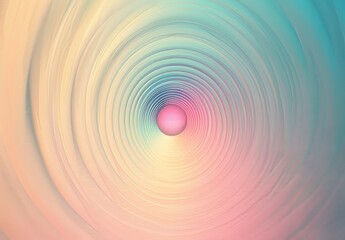 Canvas Print - This image presents soft pastel-colored concentric circles forming a soothing and calming abstract pattern, drawing attention to a central focal point.