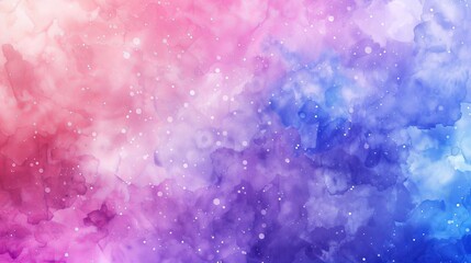 Canvas Print - Abstract watercolor artwork blending pink, purple, and blue hues, evoking dreamy and ethereal celestial themes in a harmonious composition.