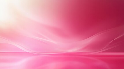 Wall Mural - A soft, abstract pink background with flowing textures and reflections.