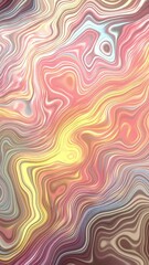 Fototapete - Bright pulsating lines with curved distortions. Motion. Colorful pattern with pulsating curved lines. Glitch-style distortions in pattern of colorful curved lines