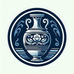 Elegant emblem of a classic vase