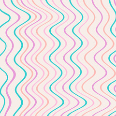 Wall Mural - Psychedelic trippy Y2K retro background swirl. Simple vector illustration. Groovy wave print. Vintage background. Psychedelic groovy spiral