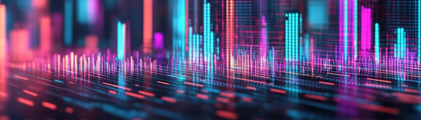 Futuristic cityscape with holographic charts displaying economic policy metrics, concept of modern urban economic planning