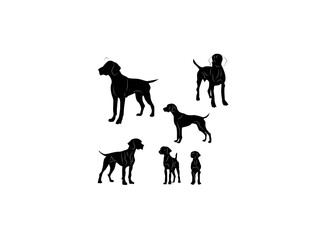 dog vector design and line art design outline illustration graphic for free.