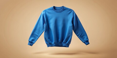 Floating Blue Sweatshirt Mockup, clothing mockup , sweatshirt design, apparel mockup , product design