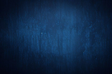 dark blue background texture with black vignette in old vintage grunge textured border design dark elegant teal color wall with light spotlight center	