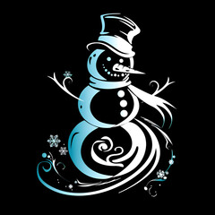 Wall Mural - beautiful snowman