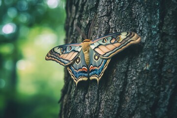 Poster - butterfly on a tree