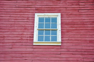 Old window on a wall