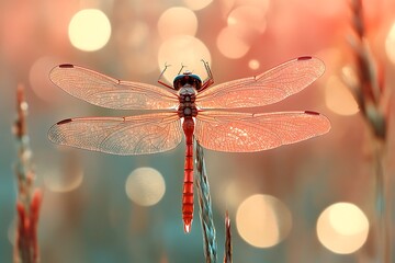 Canvas Print - dragonfly on a flower