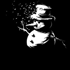 Wall Mural - snowman, christmas