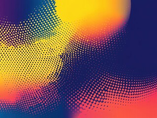 Poster - Colorful abstract design with vibrant gradients and circular patterns