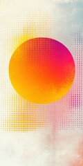 Sticker - Abstract illustration of a gradient circle on a textured background