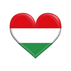 Heart of a flag Hungary