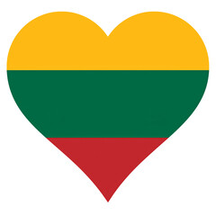 Wall Mural - Heart of a flag Lithuania