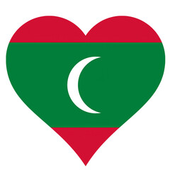 Sticker - Heart of a flag Maldives