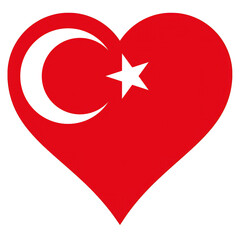 Wall Mural - Heart of a flag Turkey