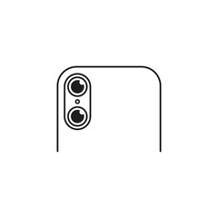 Sticker - Smartphone camera lens module icon showing four lenses